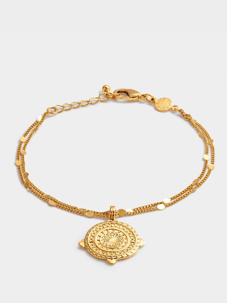 Katie Loxton Gold Happiness Antique Bracelet - Image 2 of 5 Katie Loxton Gold Happiness Antique Bracelet - Image 2 of 5