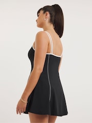 Simply Be Black Magisculpt Flatter Me Sports Contrast Swimdress - Image 5 of 8