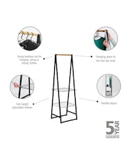 Brabantia Black Small Linn Clothes Rail And Storage Unit - Image 5 of 6