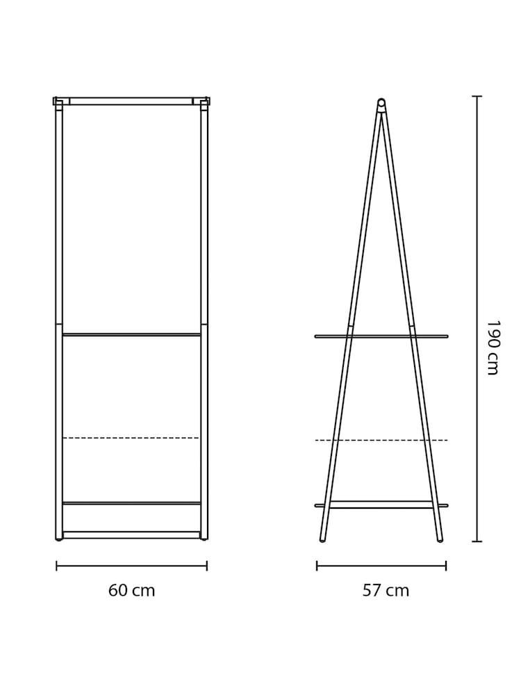 Brabantia Black Small Linn Clothes Rail And Storage Unit - Image 6 of 6