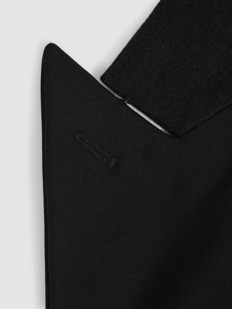 Reiss Black Rabello Wool-Mohair Slim Fit Single Breasted Tuxedo Jacket - Image 7 of 7