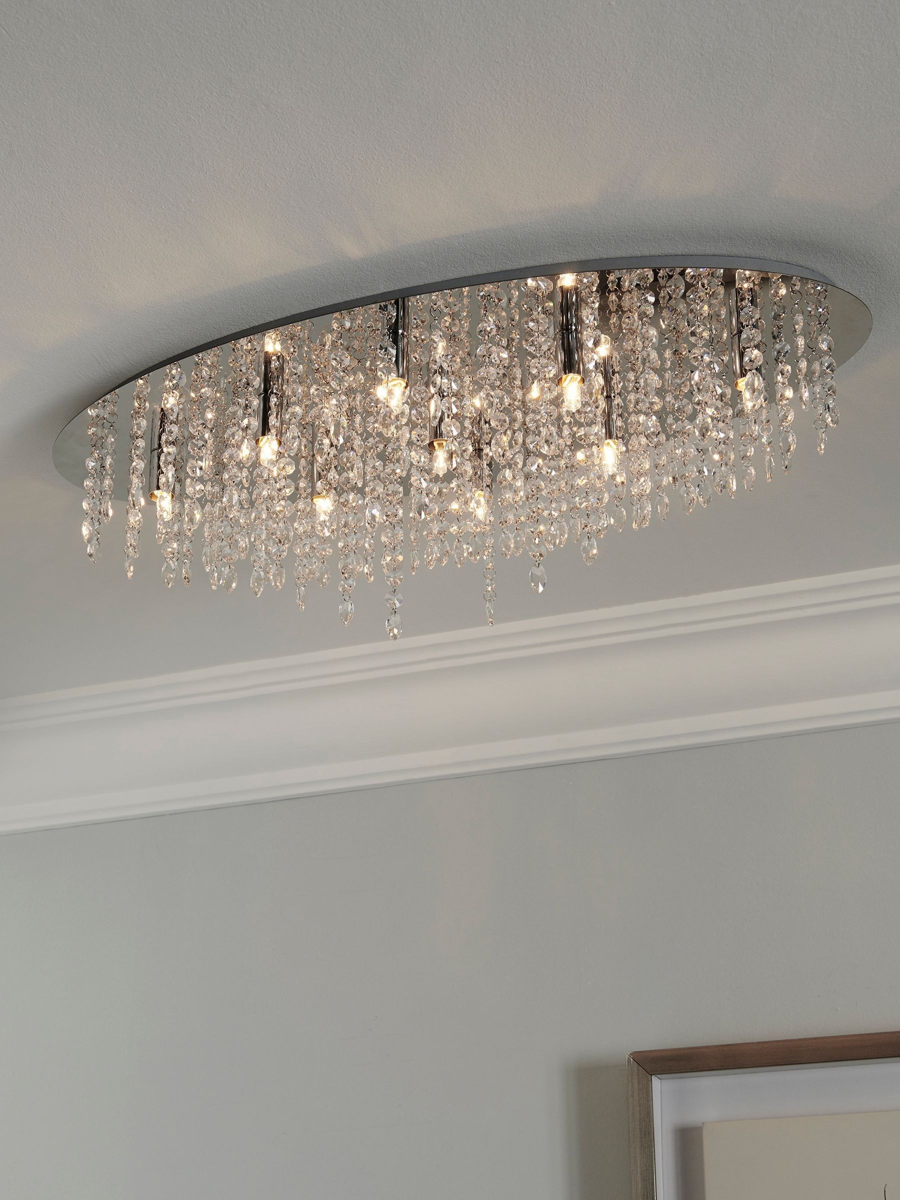 Elena 9 light oval flush fitting top