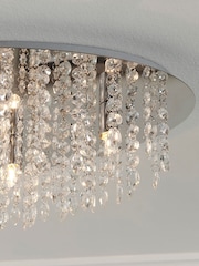 Chrome Elena 9 Light Oval Flush Ceiling Light - Image 3 of 8