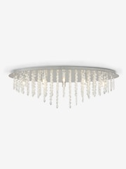 Chrome Elena 9 Light Oval Flush Ceiling Light - Image 5 of 8