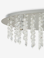 Chrome Elena 9 Light Oval Flush Ceiling Light - Image 6 of 8