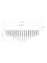 Chrome Elena 9 Light Oval Flush Ceiling Light - Image 8 of 8