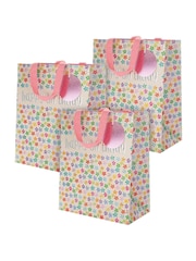 Hallmark Pink 3 Medium Wendy Jones-Blackett Floral Gift Bags - Image 2 of 6