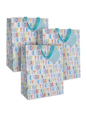 Hallmark Blue 3 Large Wendy Jones-Blackett Birthday Gift Bags - Image 2 of 6
