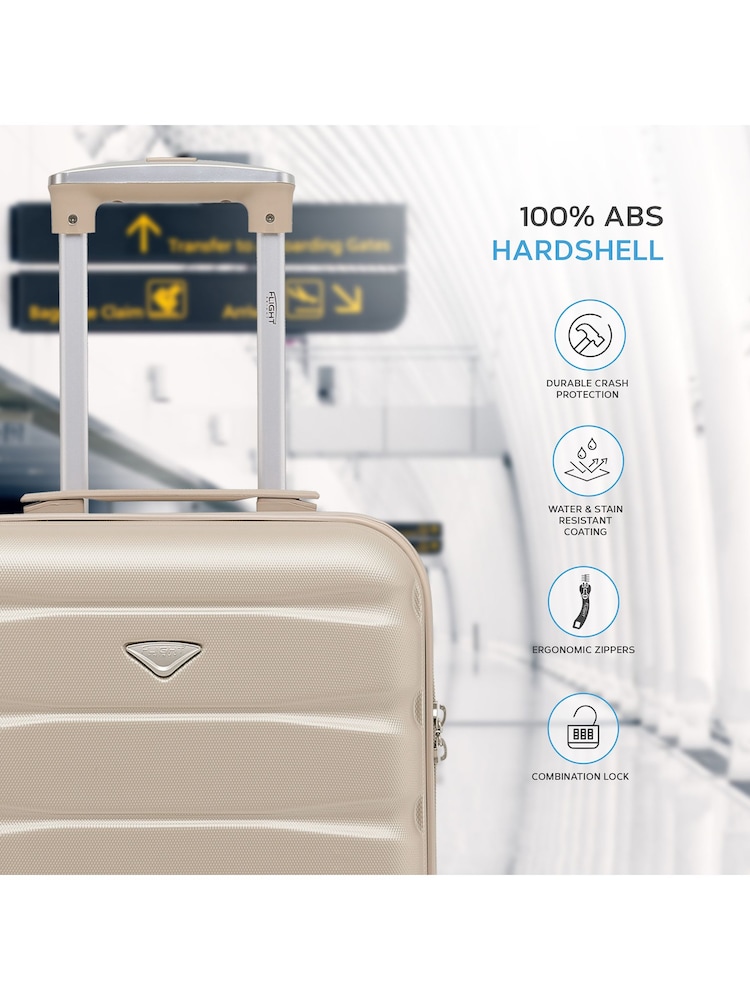 Flight Knight 55x35x20cm 4 Wheel ABS Hard Case Cabin Carry On Hand Luggage - Image 5 of 7