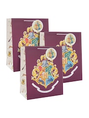 Hallmark Brown 3 Large Harry Potter Hogwarts Crest Gift Bags - Image 2 of 5