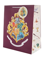 Hallmark Brown 3 Large Harry Potter Hogwarts Crest Gift Bags - Image 4 of 5