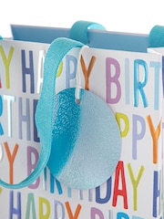 Hallmark Blue 3 Medium Wendy Jones-Blackett Birthday Gift Bags - Image 6 of 6