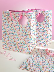 Hallmark Pink 3 Large Wendy Jones-Blackett Floral Gift Bags - Image 1 of 6