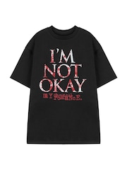Vanilla Underground Black My Chemical Romance I'm Not Okay Short Sleeved T-Shirt - Image 1 of 6