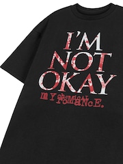 Vanilla Underground Black My Chemical Romance I'm Not Okay Short Sleeved T-Shirt - Image 5 of 6