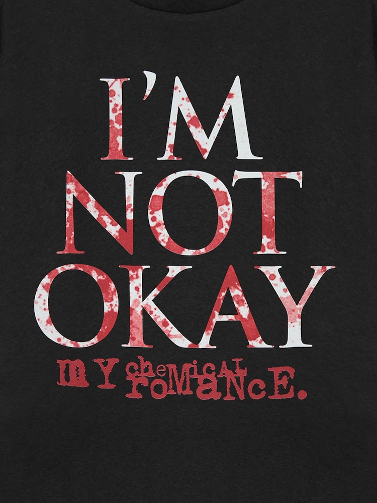 Vanilla Underground Black My Chemical Romance I'm Not Okay Short Sleeved T-Shirt - Image 6 of 6 Vanilla Underground Black My Chemical Romance I'm Not Okay Short Sleeved T-Shirt - Image 6 of 6