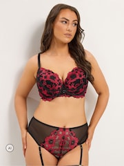 Yours Curve Black Lace Underwired Bra - Image 2 of 6