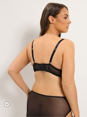 Yours Curve Black Lace Underwired Bra - Image 3 of 6