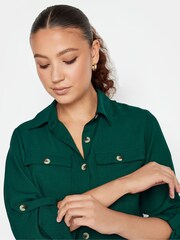 Long Tall Sally Green Long Sleeve Utility Shirt - Image 4 of 4