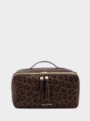 Estampa de animal marrom - Katie Loxton Soho Large Make Up / Wash Bag - Imagem 1 de 4