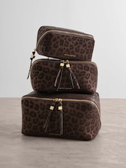 Estampa de animal marrom - Katie Loxton Soho Large Make Up / Wash Bag - Imagem 4 de 4