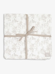 The Little Tailor White Muslin 100% Cotton Baby Blanket - Image 2 of 3