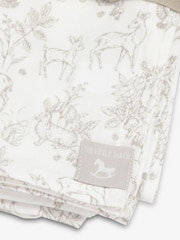 The Little Tailor White Muslin 100% Cotton Baby Blanket - Image 3 of 3