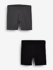Black/Grey Marl 2 Pack 2 Pack Cycle Shorts (3-16yrs) - Image 1 of 5