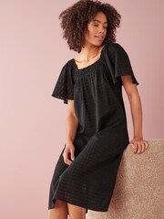 Noir - Nuisette en coton - Image 2 of 5
