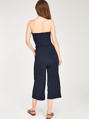 Navy Crinkle Bandeau Jumpsuit - Image 2 of 4
