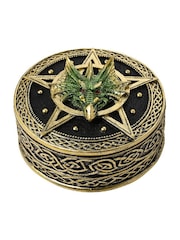 Widdop Gold Round Dragon Trinket Box - Image 2 of 4