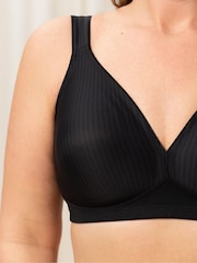 Black Modern Soft Cotton Non Wired Bra - Image 8 of 8