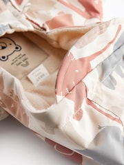 Neutral/Grey Safari Print Baby Packable All-In-One Pramsuit (0mths-2yrs) - Image 5 of 9