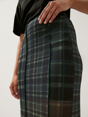 Green Check Mesh Midi Skirt - Image 4 of 6