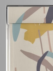 Natural/Ochre Yellow Modern Floral Made To Measure Roman Blind - Image 3 of 6