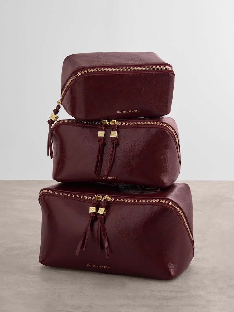 Vermelho - Katie Loxton Soho Large Make Up / Wash Bag - Imagem 4 de 4