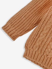 JoJo Maman Bébé Brown Cosy Cable Jumper - Image 4 of 5