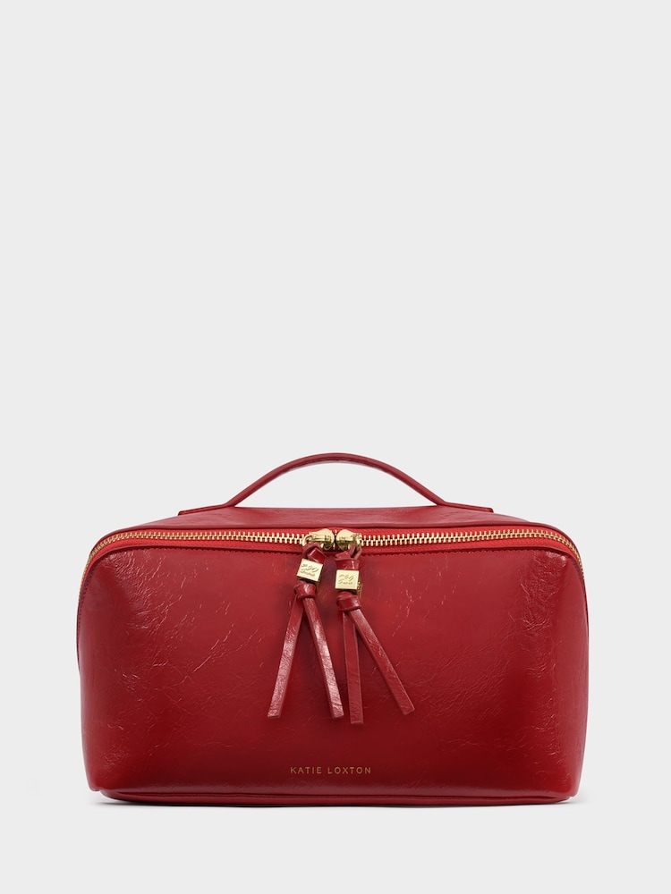 Vermelho brilhante - Katie Loxton Soho Large Make Up / Wash Bag - Imagem 1 de 4