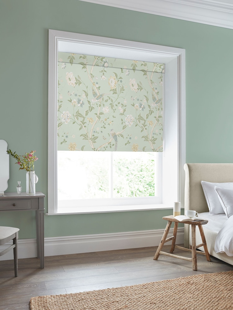 Laura Ashley Green Summer Palace Made to Measure Roller Blind - Image 2 of 6