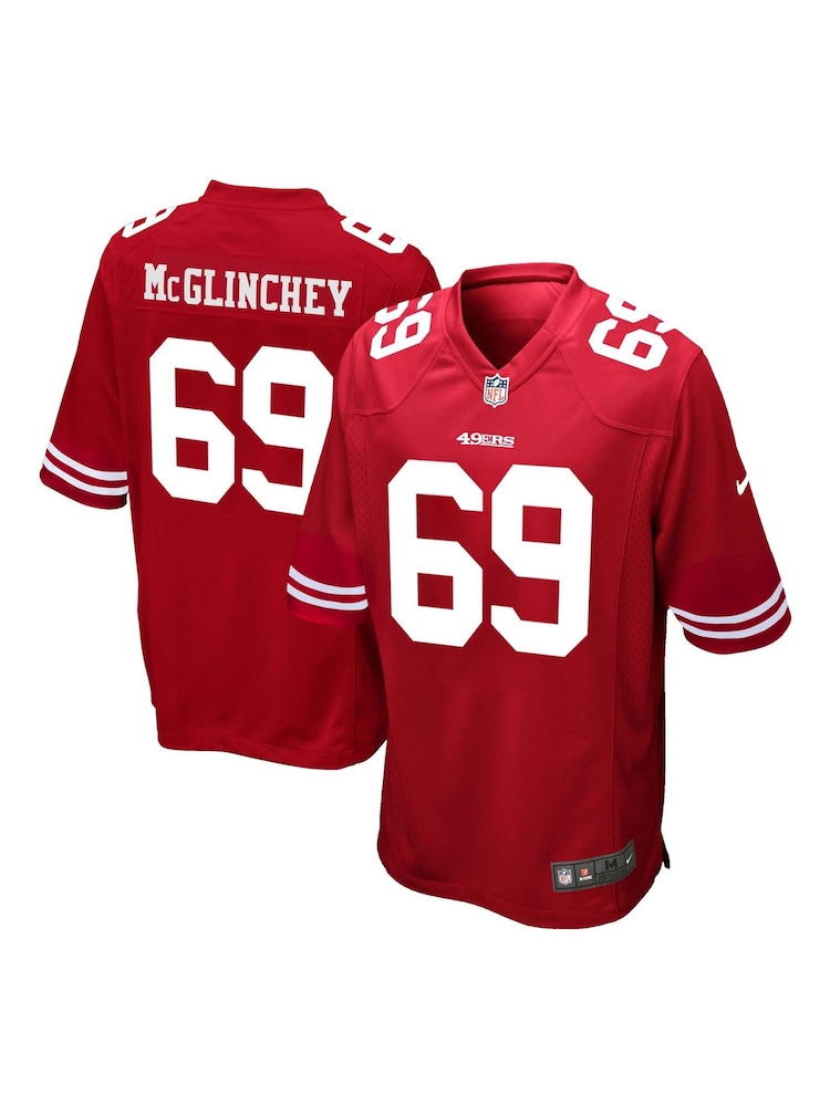 Nike Red NFL San Francisco 49ers Home Game Jersey - Mike McGlinchey Youth - Image 1 of 3 Nike Red NFL San Francisco 49ers Home Game Jersey - Mike McGlinchey Youth - Image 1 of 3