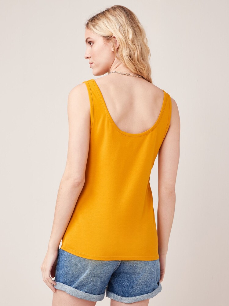 Ochre Yellow Thick Strap Vest - Image 2 of 5