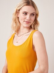 Ochre Yellow Thick Strap Vest - Image 4 of 5