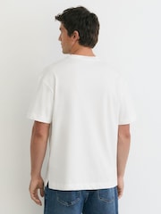 Reiss White Malibu Cotton V-Neck Relaxed-Fit T-Shirt - Image 5 of 6