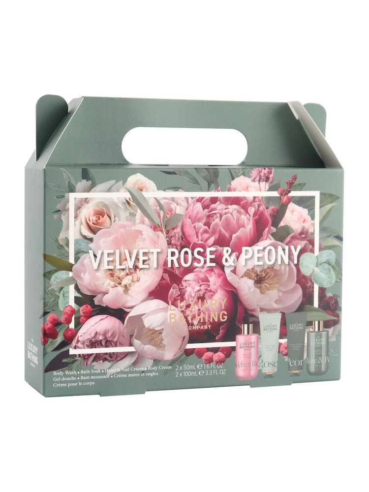The Luxury Bathing Company Velvet Rose & Peony Top to Toe Essentials Gift Set - Image 2 of 3 The Luxury Bathing Company Velvet Rose & Peony Top to Toe Essentials Gift Set - Image 2 of 3