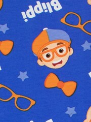 Character Blue Blippi Long Leg 100% Cotton Pyjama Set - Image 5 of 5