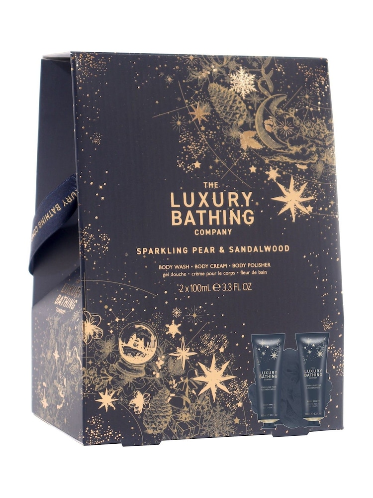 The Luxury Bathing Company Sparkling Pear & Sandalwood Perfect Night In Gift Set - Image 2 of 3
