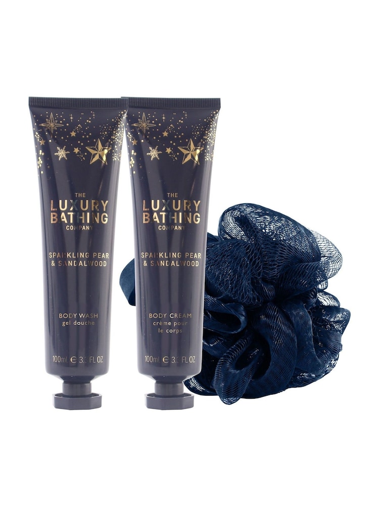The Luxury Bathing Company Sparkling Pear & Sandalwood Perfect Night In Gift Set - Image 3 of 3