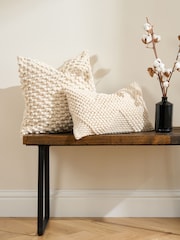 Truly Cream Knotted Cushion - Image 1 of 3