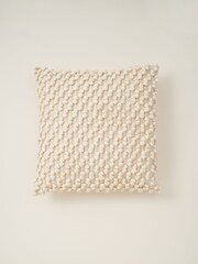 Truly Cream Knotted Cushion - Image 2 of 3