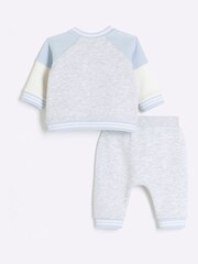 River Island Grey Baby Boys Colour Blocked Sweat Set - Image 2 of 4